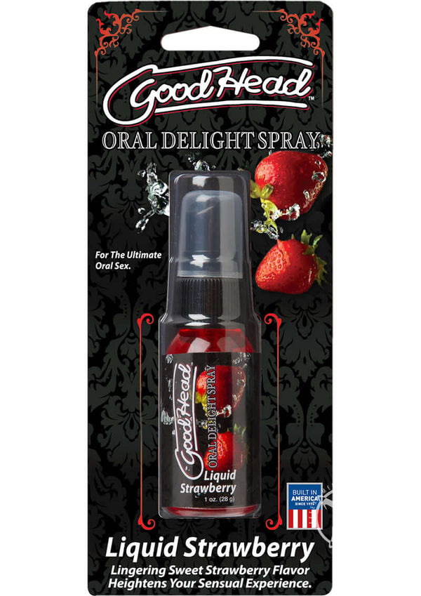GoodHead Oral Delight Spray in Liquid Strawberry Flavor 1oz for Enhanced Oral Pleasure Experience