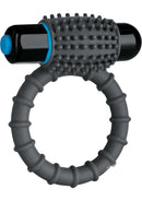 Optimale Vibrating C-ring in slate color with removable bullet vibrator for enhanced sensations and unforgettable intimate moments