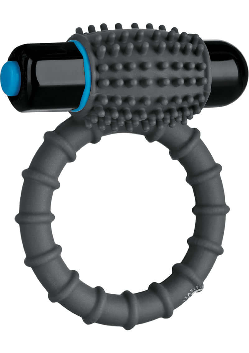 Optimale Vibrating C-ring in slate color with removable bullet vibrator for enhanced sensations and unforgettable intimate moments