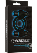 Optimale Vibrating Double C-Ring in Black packaging - dual silicone rings for enhanced stimulation and robust erections