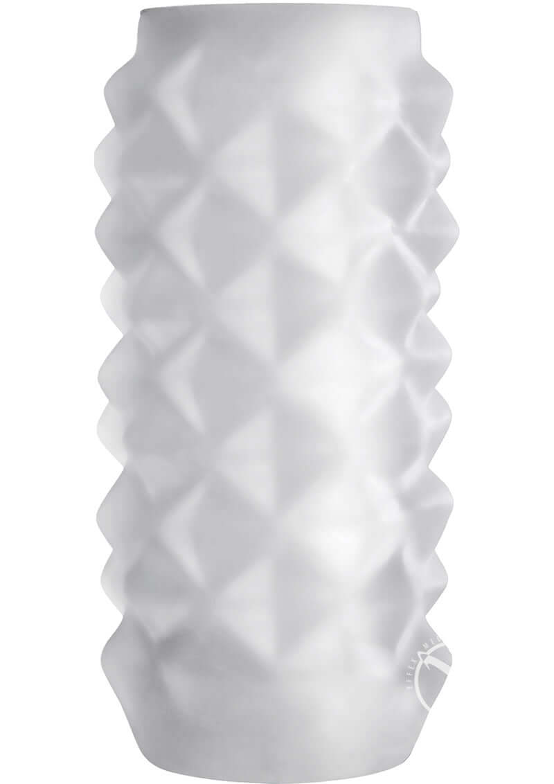 OptiMALE Reversible UR3 Stroker Studs dual sensation masturbator with stimulating massage beads and ABS plastic design.