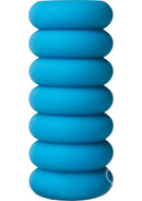 Mood Thrill Blue Triple-Texture ULTRASKYN Stroker with massage beads surface design