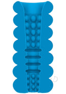 Mood Thrill Blue Triple-Texture ULTRASKYN Stroker featuring large massage beads and versatile stimulation textures for heightened pleasure.