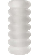 Triple-texture tunnel Mood Thrill Frost with massage beads and thick ribbing for unparalleled pleasure.