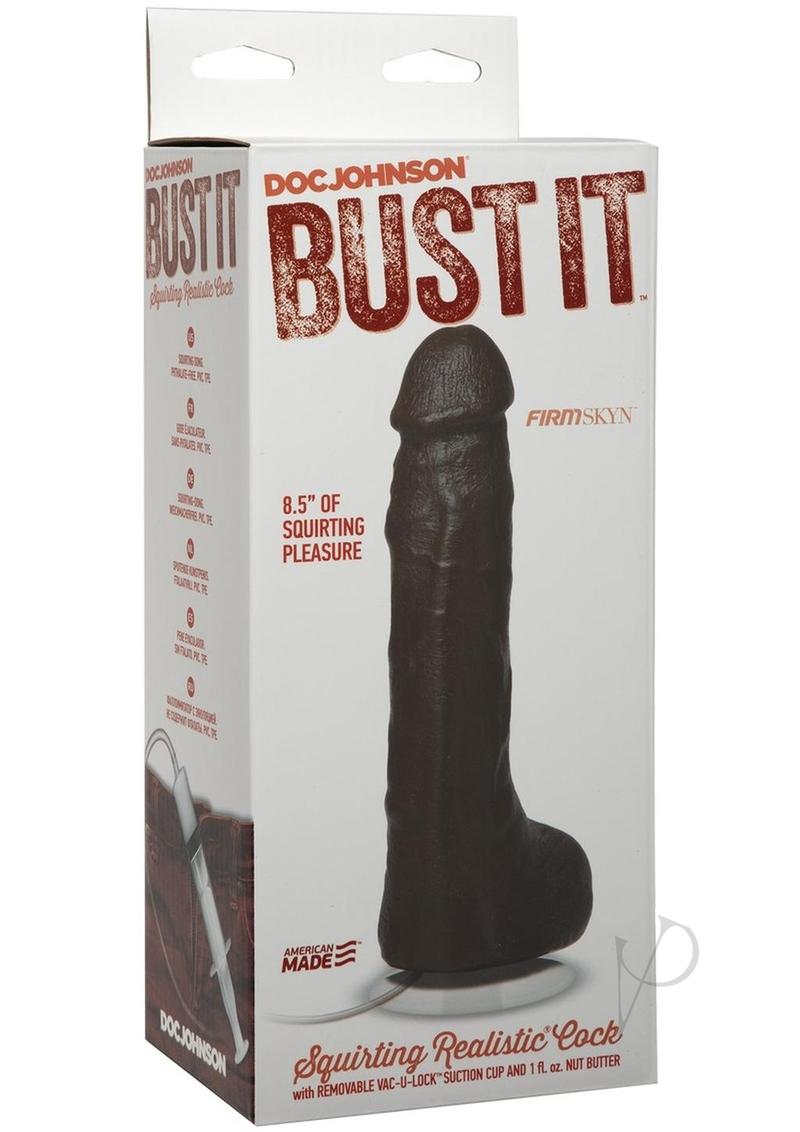 Bust It Squirting Realistic Cock Black-0