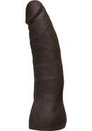 Vac U Lock Thin 7-inch Dong Black with classic design and textured shaft for thorough stimulation and satisfaction