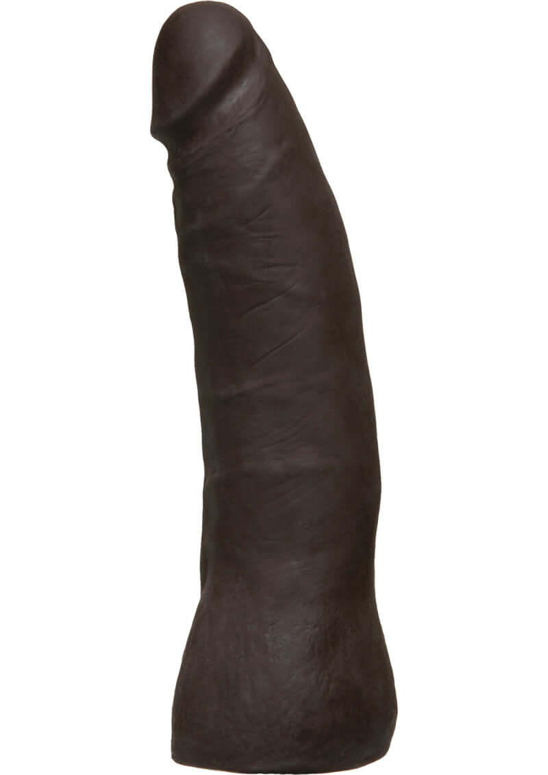 Vac U Lock Thin 7-inch Dong Black with classic design and textured shaft for thorough stimulation and satisfaction