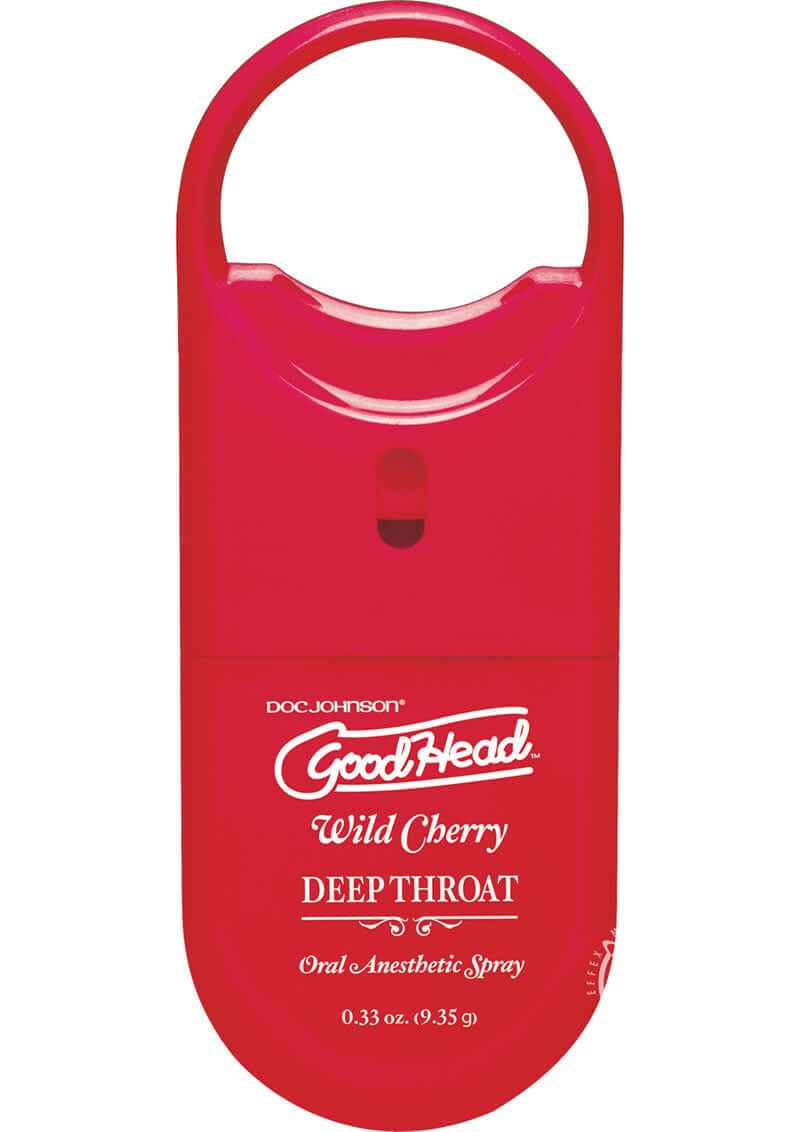 GoodHead Deep Throat To Go in Cherry flavor oral anesthetic spray for enhanced pleasure