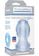 Doc Johnson Hollow Anal Plug packaging featuring a 4.5-inch open-tunnel design for unique pleasure experiences.