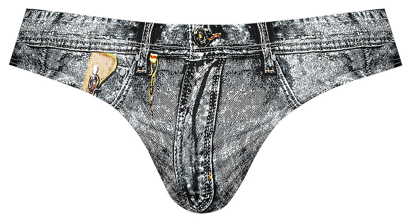 DIRTY DENIM THONG BLUE S/M-2