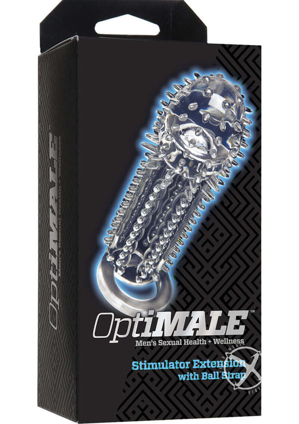 OptiMALE Stimulator Extension Clear Packaging - Enhance Pleasure for You and Your Partner