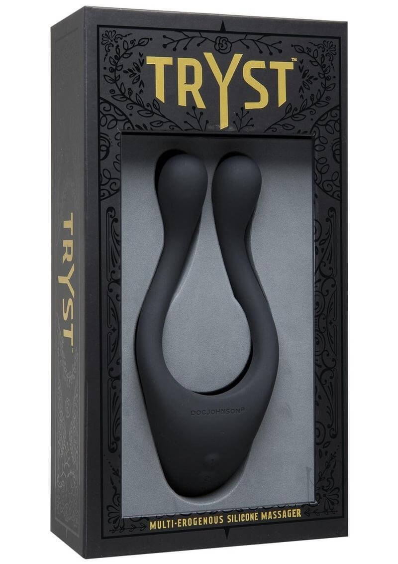 Doc Johnson Tryst Black Multi-Use Pleasure Device in Packaging