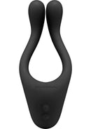 Doc Johnson Tryst Black multi-use pleasure device with versatile design for solo or partner play.