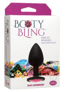 Booty Bling Small Pink Jeweled Wearable Silicone Plug in Packaging