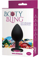 Booty Bling Large Pink butt plug in packaging with dazzling gem detail for enhanced intimate play