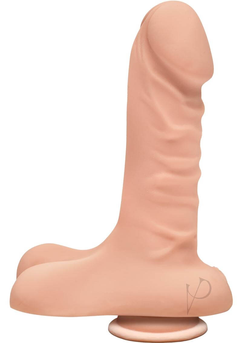 The Super D 6 Vanilla Dildo with dual density for lifelike pleasure