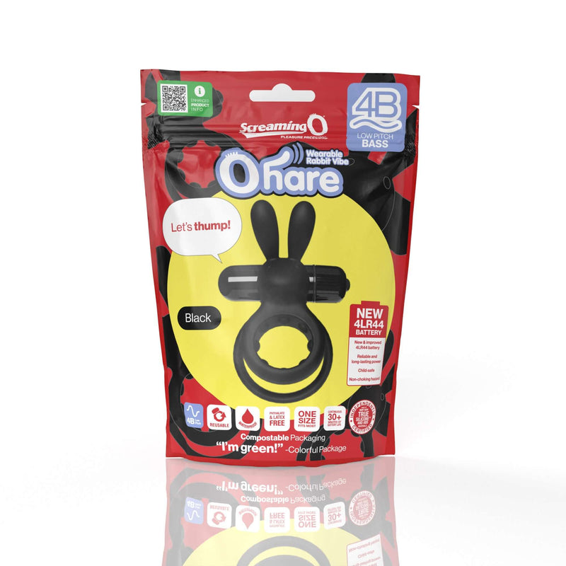 Screaming O 4B Ohare Black Bass Vibrating Cock Ring