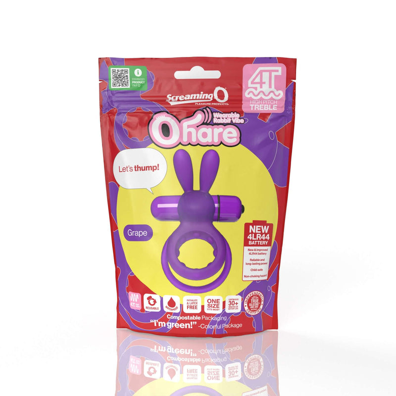 Screaming O 4T Ohare Grape Purple High Pitch Treble Vibrating Cock Ring