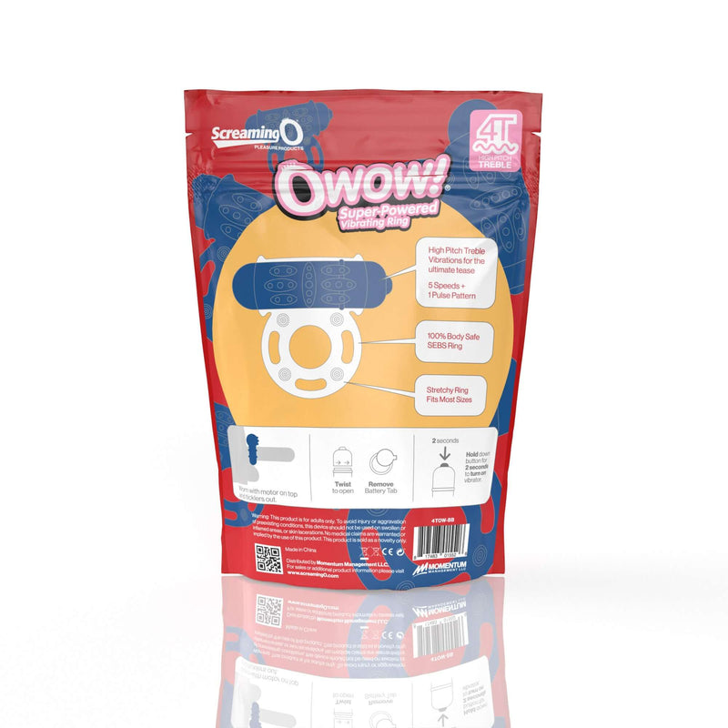Screaming O 4T OWOW Blueberry Blue High Pitch Treble Vibrating Cock Ring