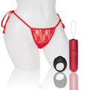 Screaming O My Secret 4T Panty Vibe Red High Pitch Treble Vibrating Panty Set with Remote Control Ring