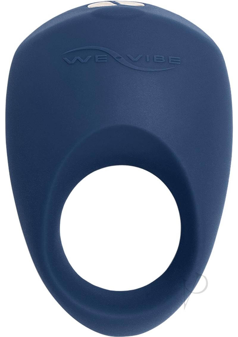 Midnight blue We Vibe Pivot silicone ring promoting clitoral stimulation, comfort, and 10 vibration modes for enhanced pleasure and stability
