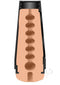 Cross-section view of Main Squeeze Virgin Pussy Vanilla pleasure toy showcasing its textured internal design and squeezable grip.