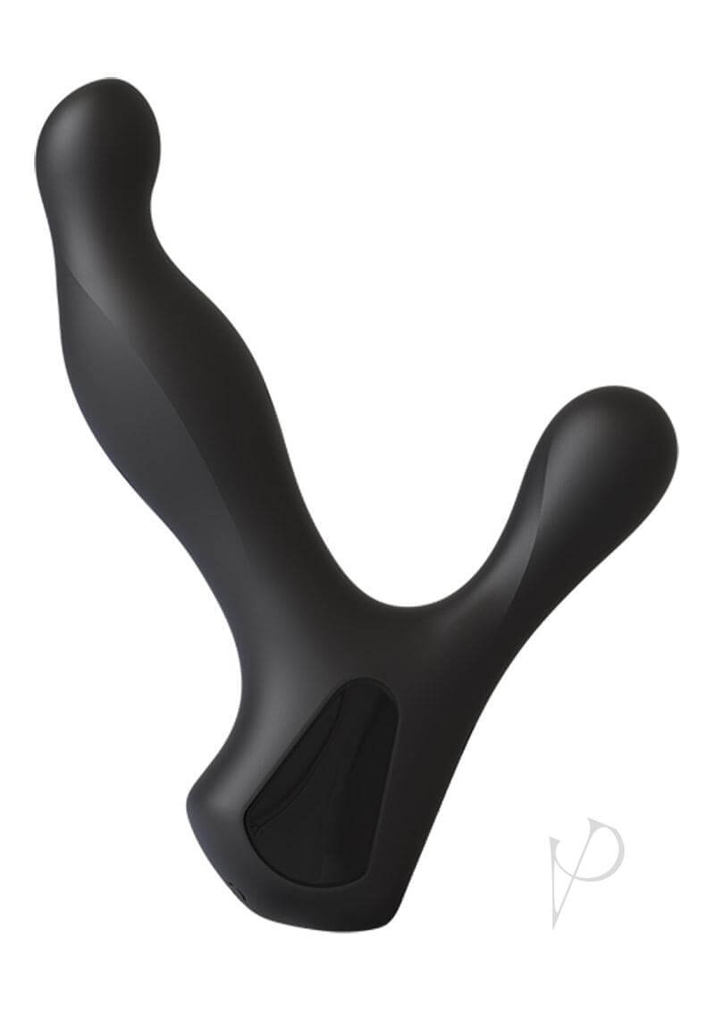 OptiMALE Prostate Massager, sleek black silicone design for ultimate anal pleasure and deep resonating stimulation.