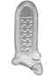 OptiMALE Ultraskyn Extender Thick Clear with attached ball strap for enhancing size and pleasure, six inches long, soft and stretchy material