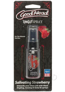 GoodHead Lickable Spray Strawberry by Doc Johnson in packaging, tingling and tasty oral spray for enhanced intimate moments, 1 oz bottle.