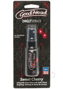 Doc Johnson GoodHead Tingle Spray Cherry 1oz - Enhance Oral Pleasure with Sweet Cherry Flavor -  Tingling Effect