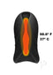 OptiMALE Silicone Warming Stroker with 10 Vibration Modes, Black and Orange, 98.6°F37°C Heat Preparation