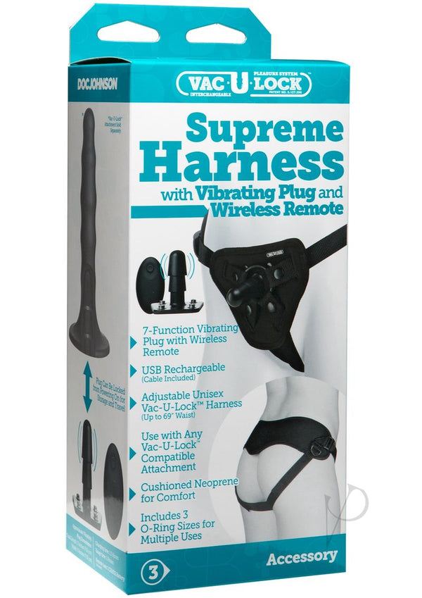 Vac U Lock Supreme Harness W/ Vibe Plug-0