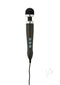 Doxy Die Cast 3 Disco Black compact powerful magic wand massager with blue control buttons and sleek design.