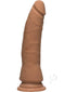 The Thin D 7-inch caramel dildo with lifelike detailing and realistic texture for an authentic intimate experience