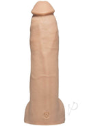Xander Corvus Signature Ultraskyn 9" Dildo replica in lifelike flesh tone, showcasing detailed and realistic design.