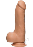 Master D 7 inches vanilla dildo with dual-density ULTRASKYN for lifelike experience, featuring realistic balls and firm base.
