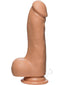 Master D 7 inches vanilla dildo with dual-density ULTRASKYN for lifelike experience, featuring realistic balls and firm base.