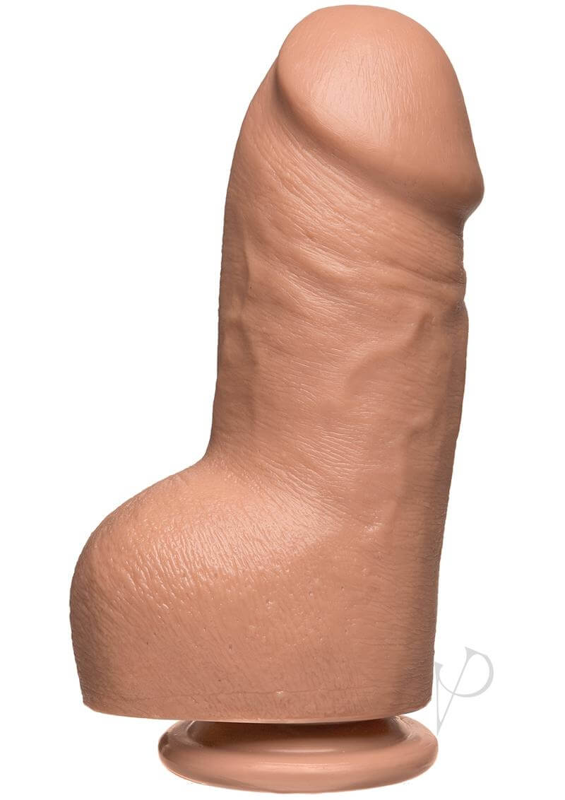 The D Fat D with Balls FIRMSKYN 8-inch Vanilla dildo with realistic veins and pronounced head.