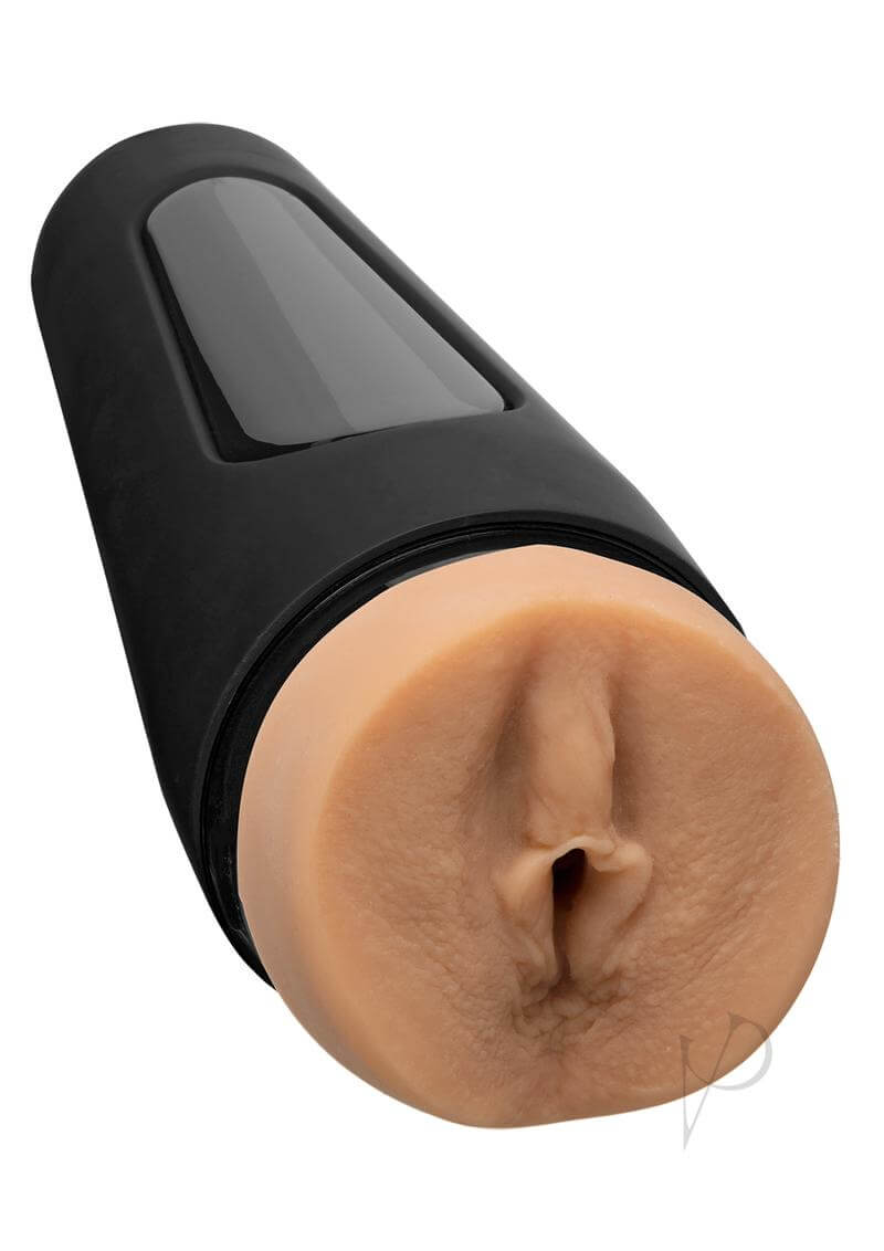 Main Squeeze Ariana Marie Pussy Vanilla by Doc Johnson in black hard-case stroker made from lifelike ULTRASKYN for realistic feel.