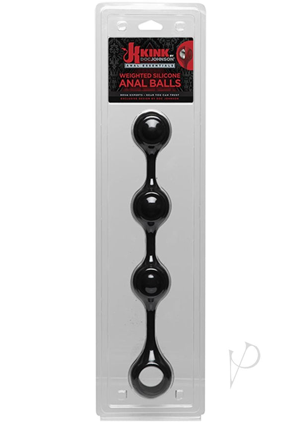 Kink Weighted Silicone Anal Balls Black-0