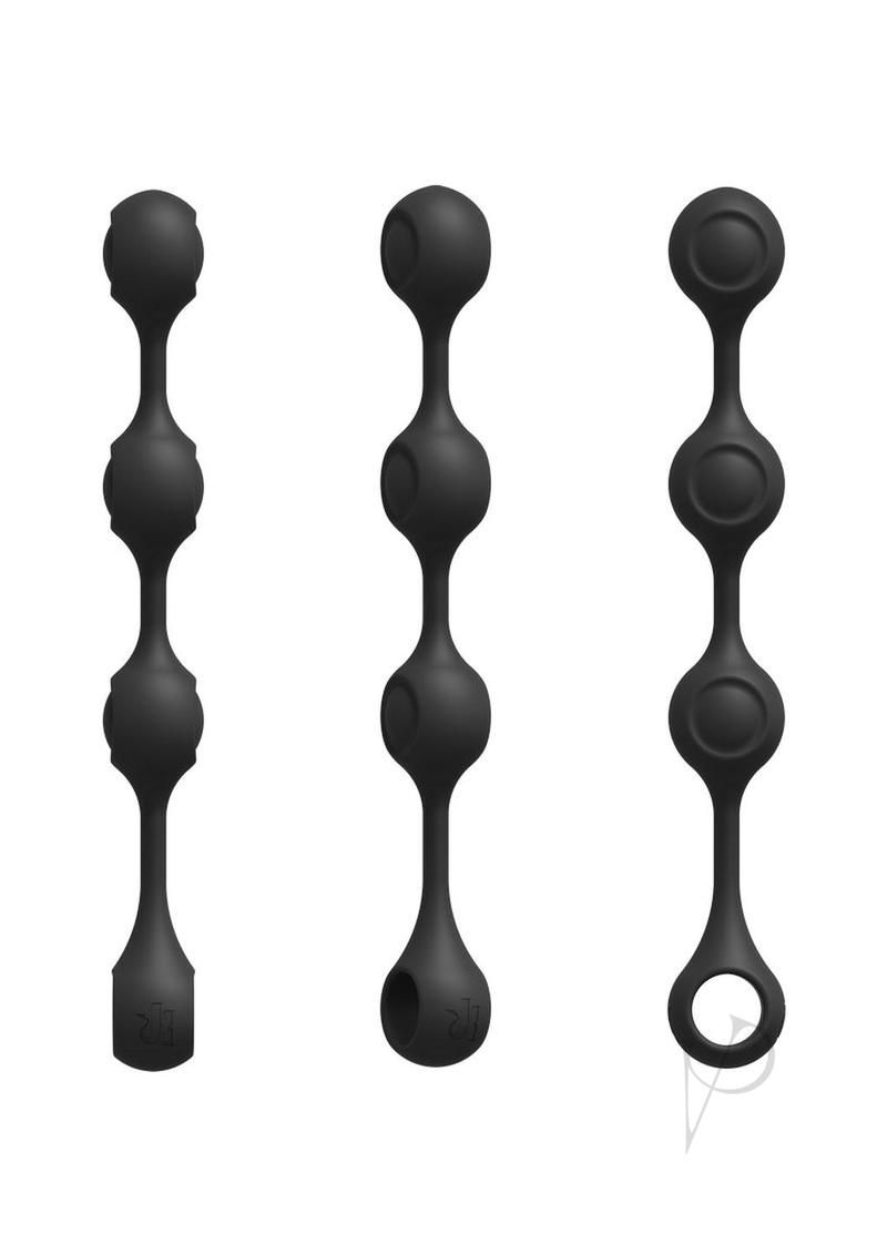 Kink Weighted Silicone Anal Balls Black-3