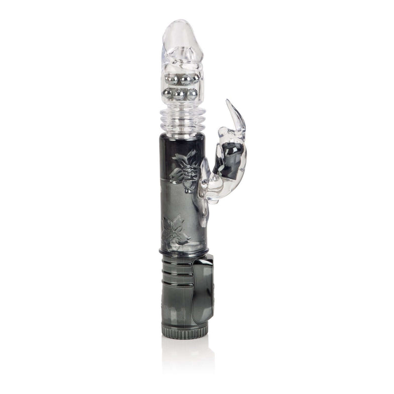 California Exotic Novelties Thrusting Orgasm Thrusting Bunny Black Vibe at $62.99