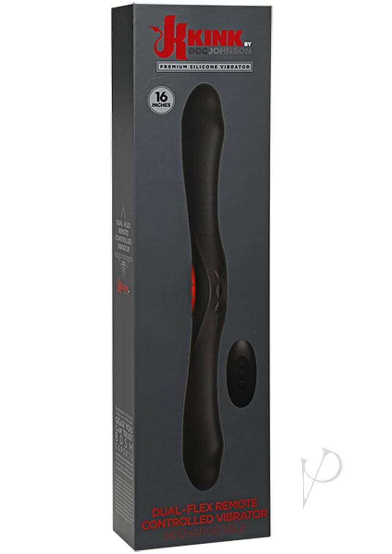 Kink Dual-Flex Silicone Vibrator with Remote Control: Dual-Ended Pleas