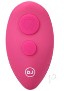 Pink remote control for A-Play RISE Vibrating and Thrusting Anal Plug by Doc Johnson.