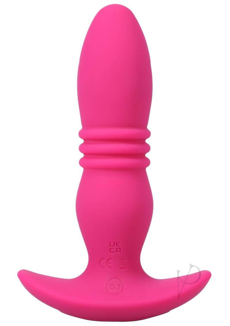 A-Play RISE Pink Vibrating and Thrusting Anal Plug by Doc Johnson