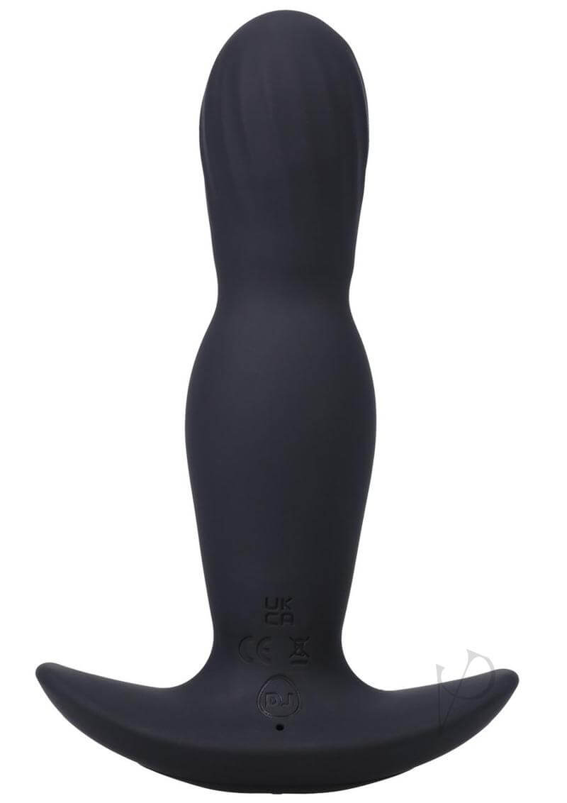 Doc Johnson A-Play EXPANDER Black Premium Anal Plug with Dynamic Dual Function and Vibrating Feature for Elevated Pleasure Experience