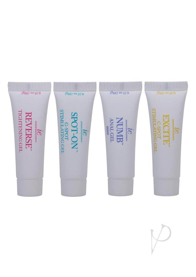 IE Intensify Pleasure Gels - Reverse, Spot-On, Numb, and Excite - Enhance Intimate Sensations with 100pc Refill Pack