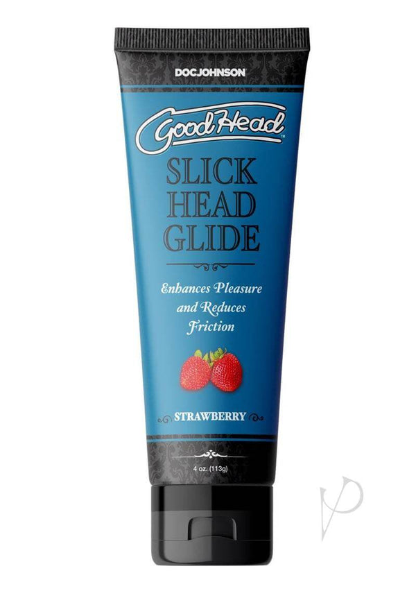 GoodHead Slick Head Glide Strawberry-Flavored Lubricant 4oz for Enhanced Pleasure and Reduced Friction