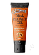 GoodHead Oral Delight Gel Peach 4oz by Doc Johnson, Edible Enhancing Foreplay Gel for Oral Sex with Fruity Flavor.