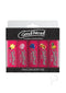 GoodHead Oral Delight Gel 5-Pack in French Vanilla, Cotton Candy, Blue Raspberry, Strawberry, and Pineapple flavors by Doc Johnson.